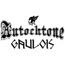 logo tee-shirt autochtone gaulois. identitaire français gaulois. mention gaulois