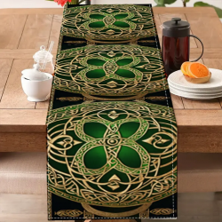 Chemin de table à décors Celtiques détails. Dimensions: 33x183cm