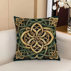 Housse de coussin avec motifs celtiques. Dimensions 45,72cmX2