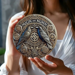 Odin'S Double Raven rond en aluminium en Main