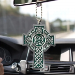 Pendentif Croix Celtique Décoration Voiture.5,49X7,78cm Interieur