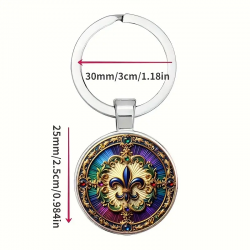 Porte-clés Fleur de Lys. Dimensions